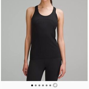Lululemon swiftly tank black size 10. New condition without tags